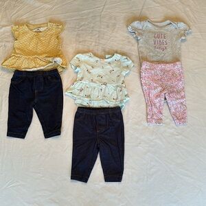 Carters bundle of three size 3 months baby girl outfits. All in GREAT CONDITION